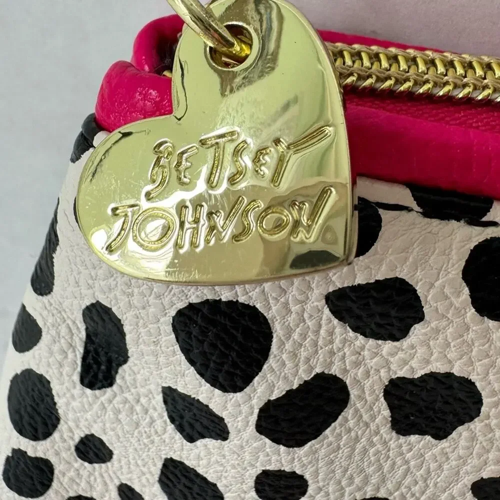 Betsey Johnson Leopard Print Zippered Pouch Case